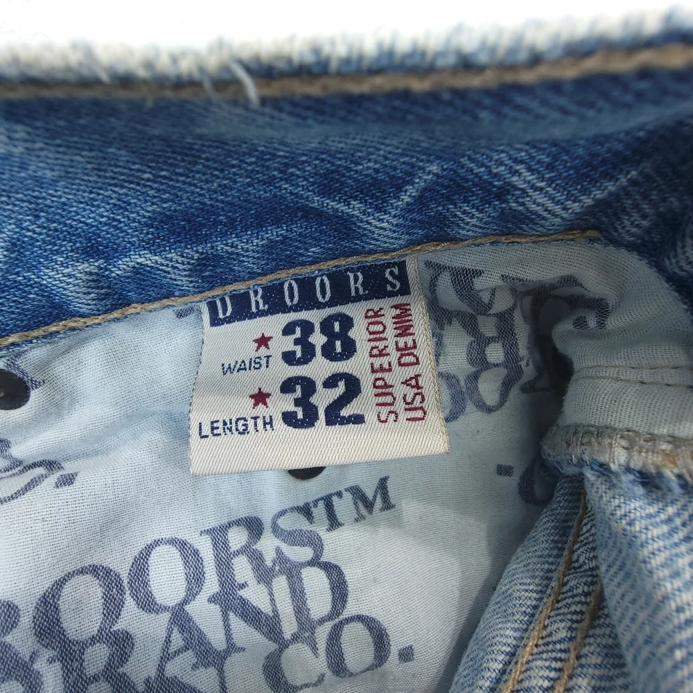 Vintage 90s Droors Clothing Button Fly Denim Pants Baggy DC USA 38x32